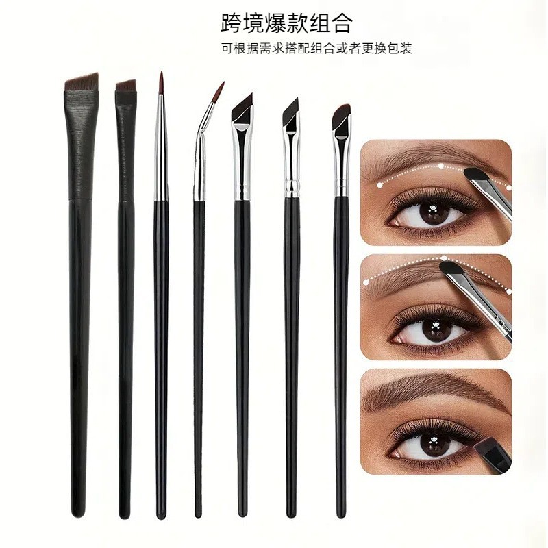 Detailing Brush Set - 8'li makyaj fırça seti orak eyeliner